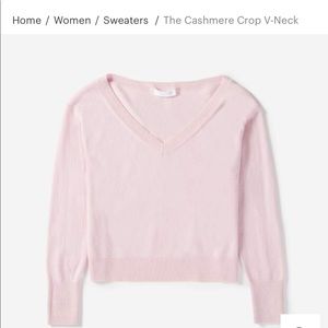 Everlane Cashmere Crop V Neck